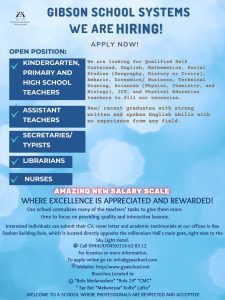 Employment – Gibson School Systems